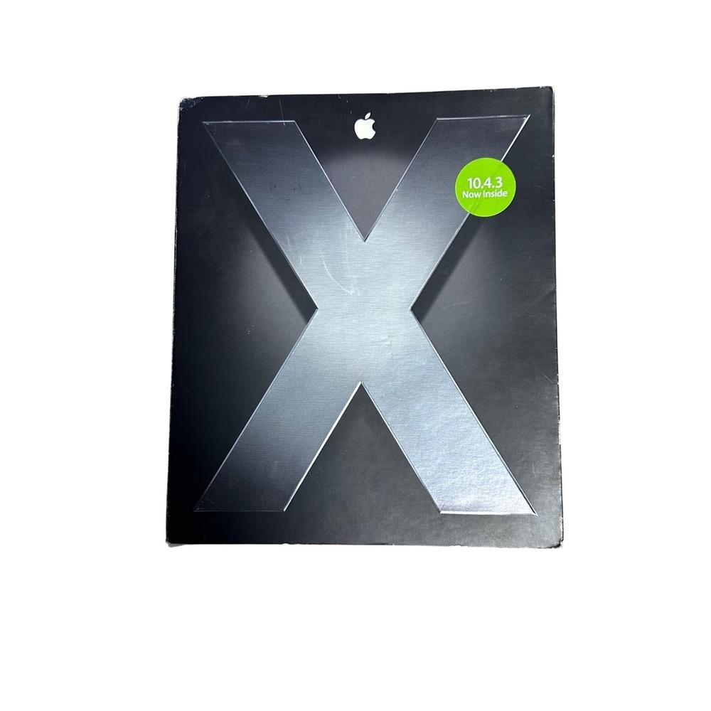 Apple Mac OS X Tiger v10.4.3 Retail Box Set MA190Z/A Install DVD iWork 2005